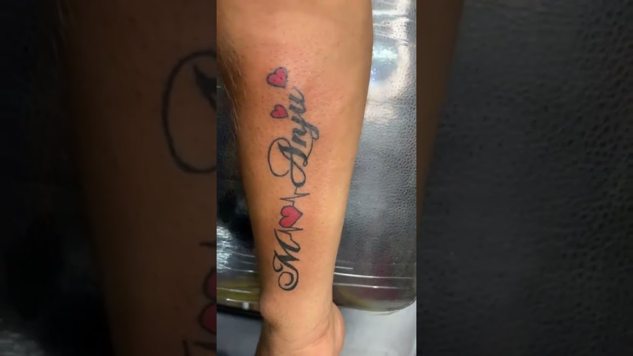 Anju name tattoo comment your name - YouTube